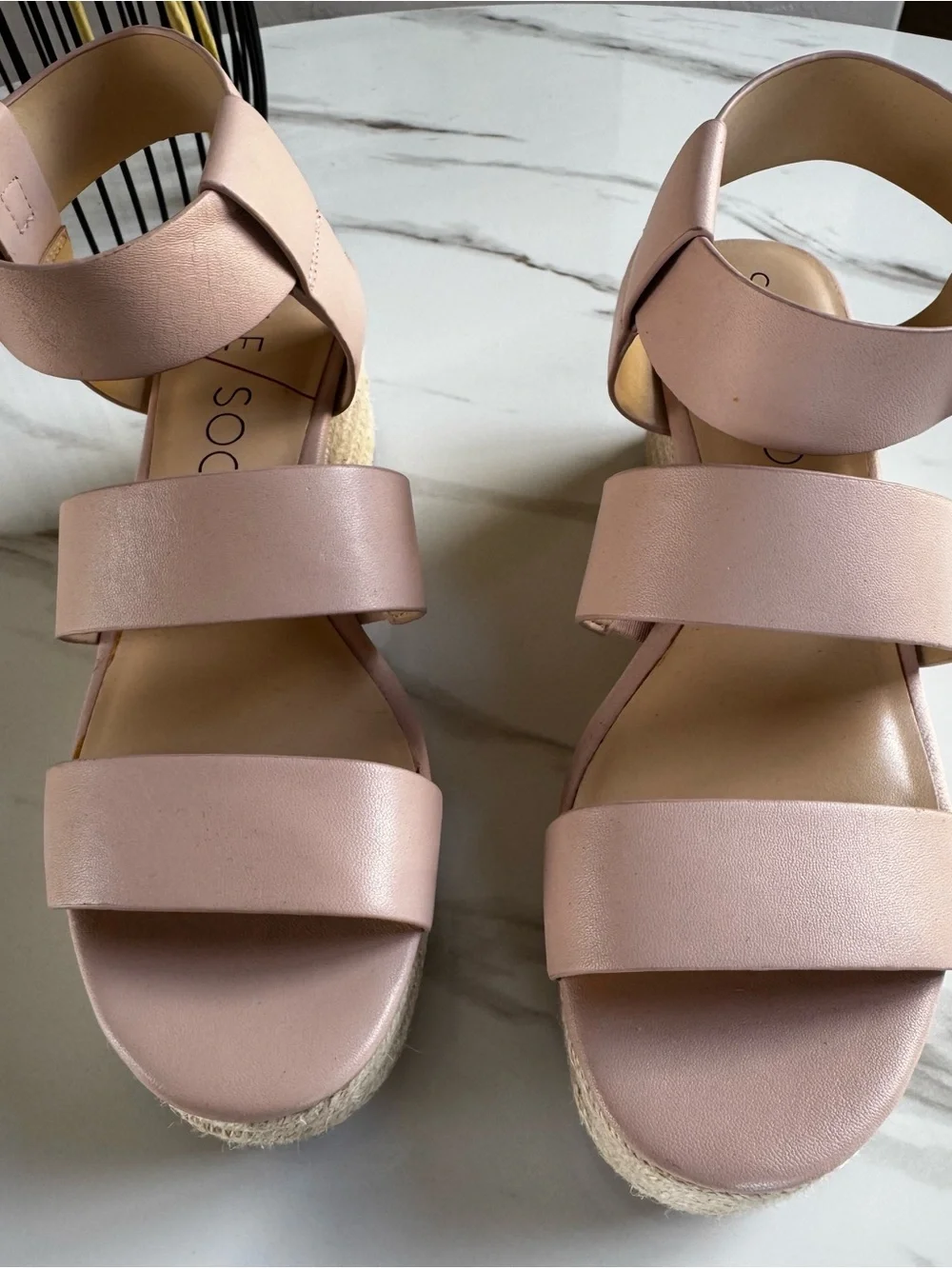Sole Society Blush Platform Espadrille Sandals